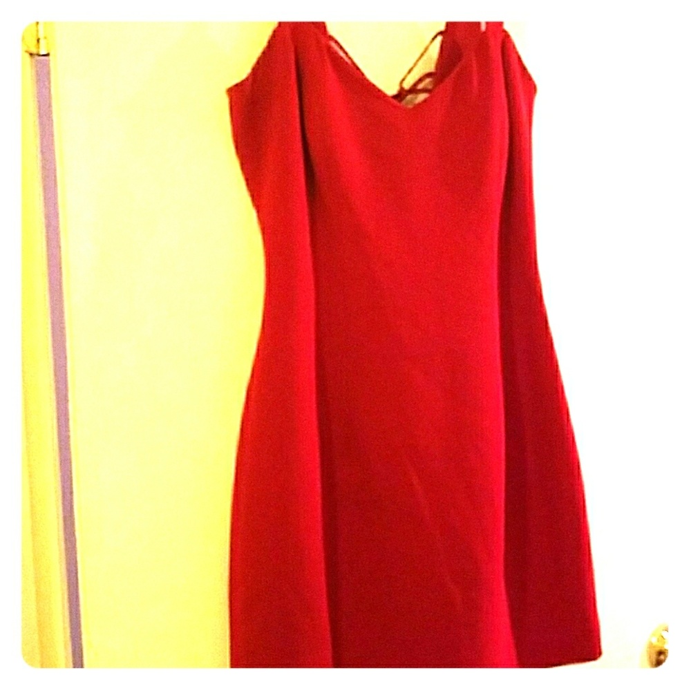 VINTAGE Andrea Polizzi red dress size 8